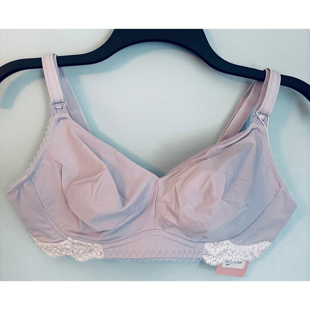 Maternity Nursing Bra Wireless Lilac 32A NWT Cake - Picture 3 of 7